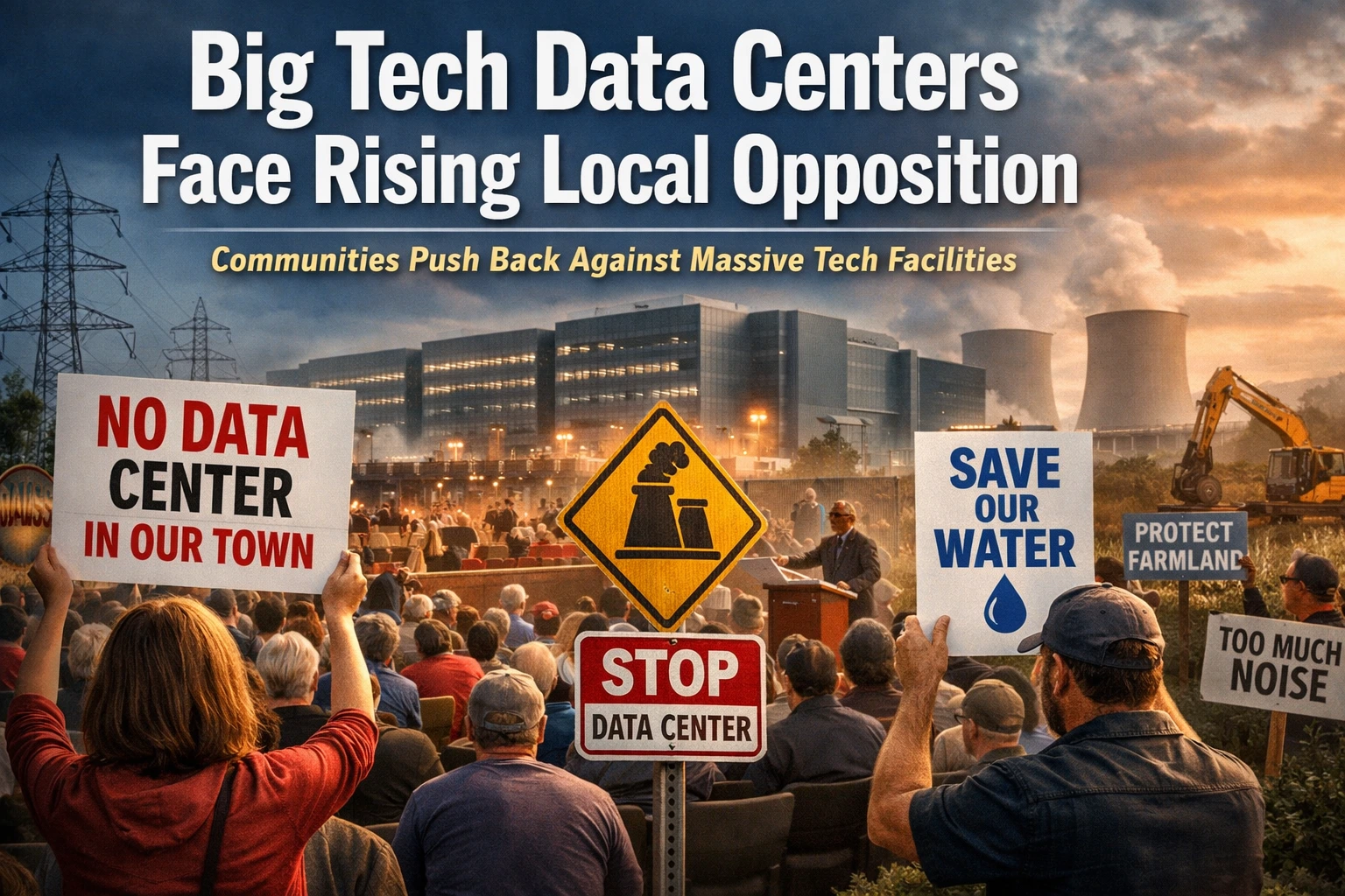 Big Tech Data Centers Face Rising Local Opposition