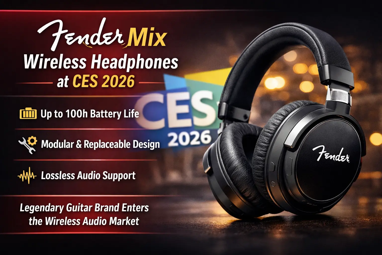 Fender Mix headphones debut at CES 2026