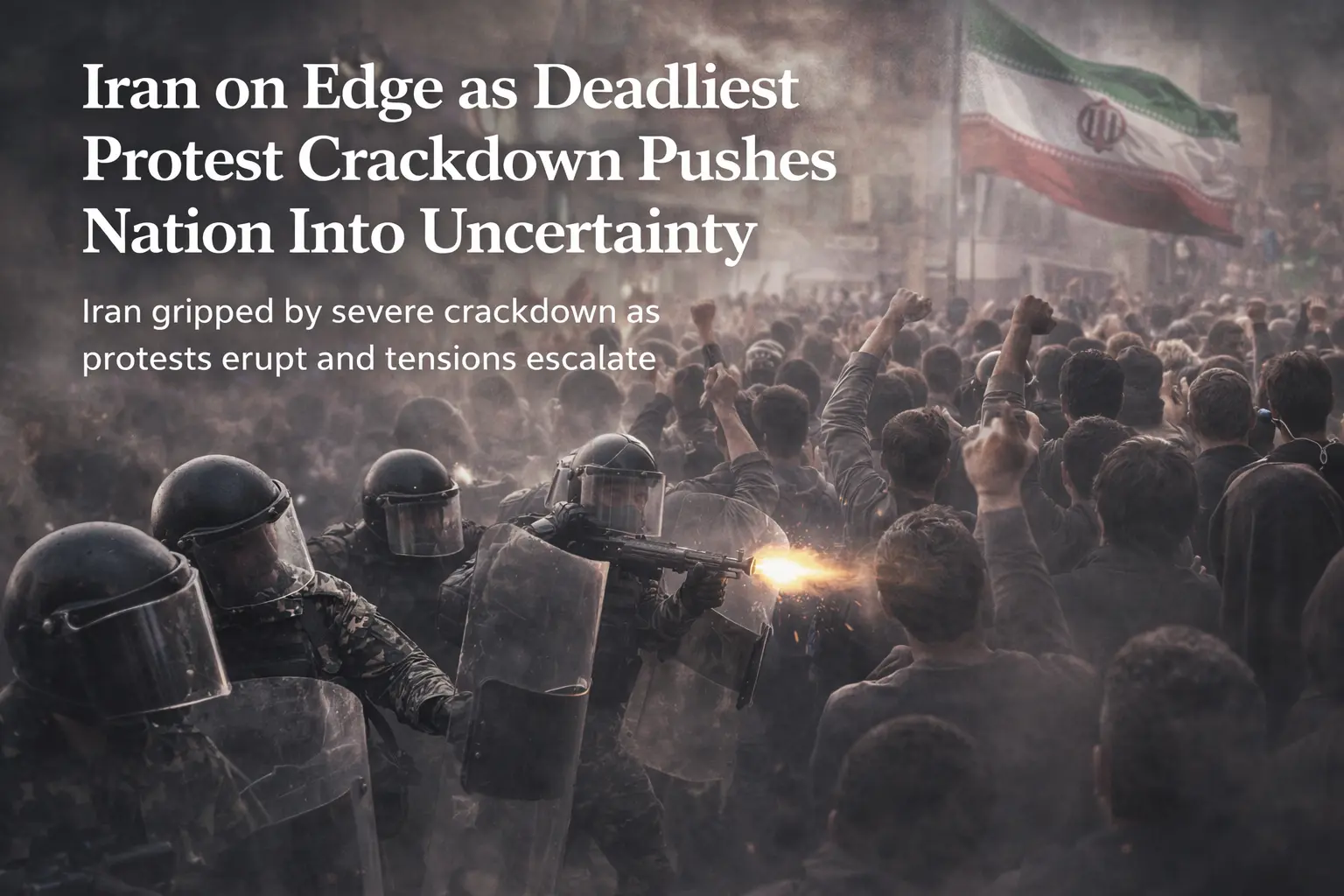 Iran protests and police clash