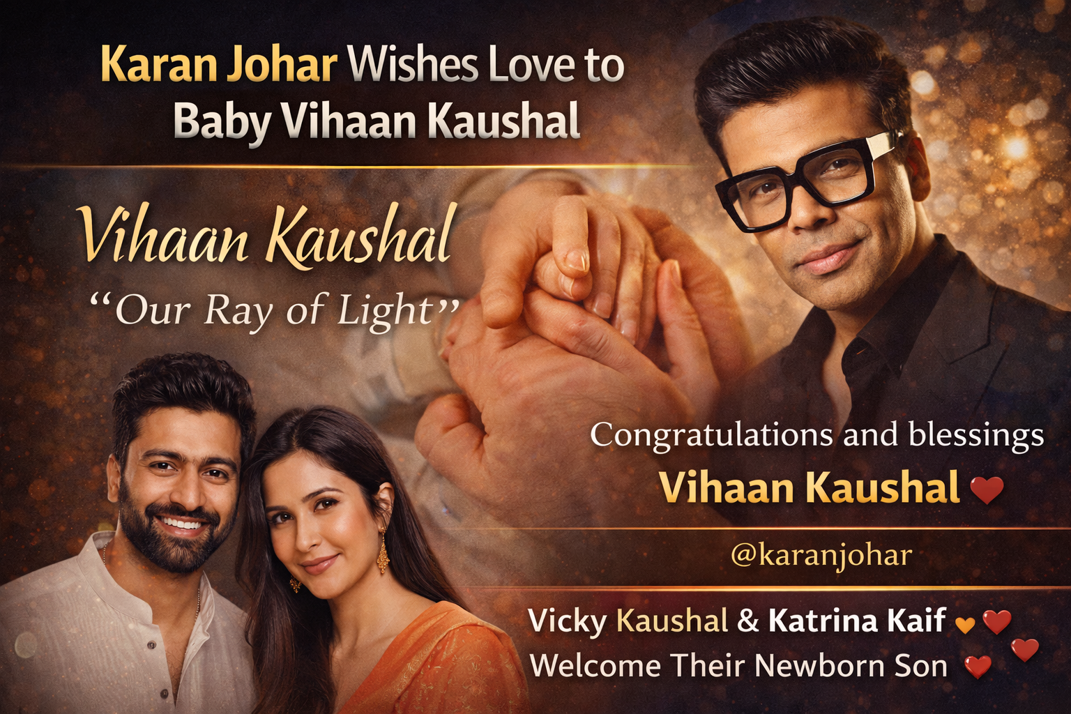 Karan Johar congratulates Vicky and Katrina