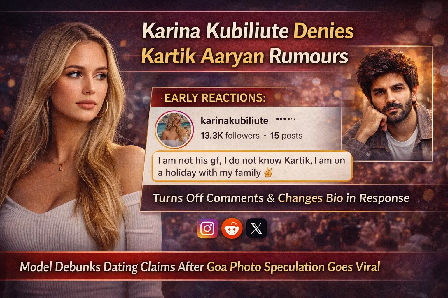 Karina Kubiliute denies dating rumors