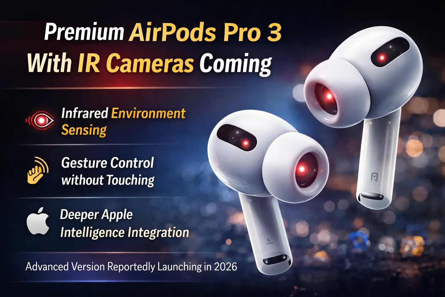 Premium AirPods Pro 3 With IR Cameras Coming