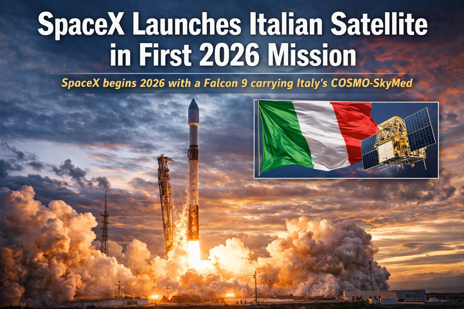 SpaceX Launches Italian Satellite in First 2026 Mission