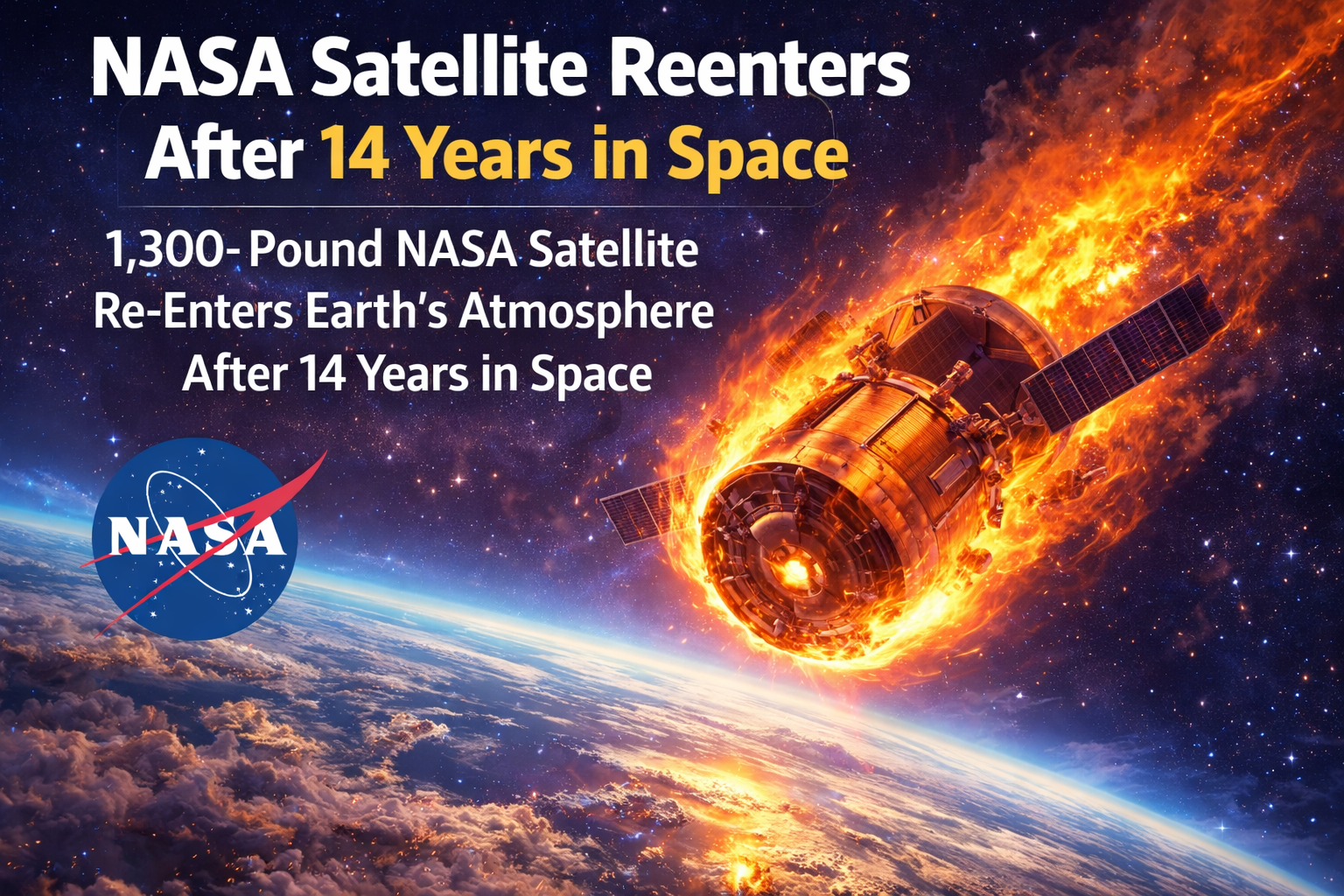 NASA Satellite Reenters After 14 Years in Space